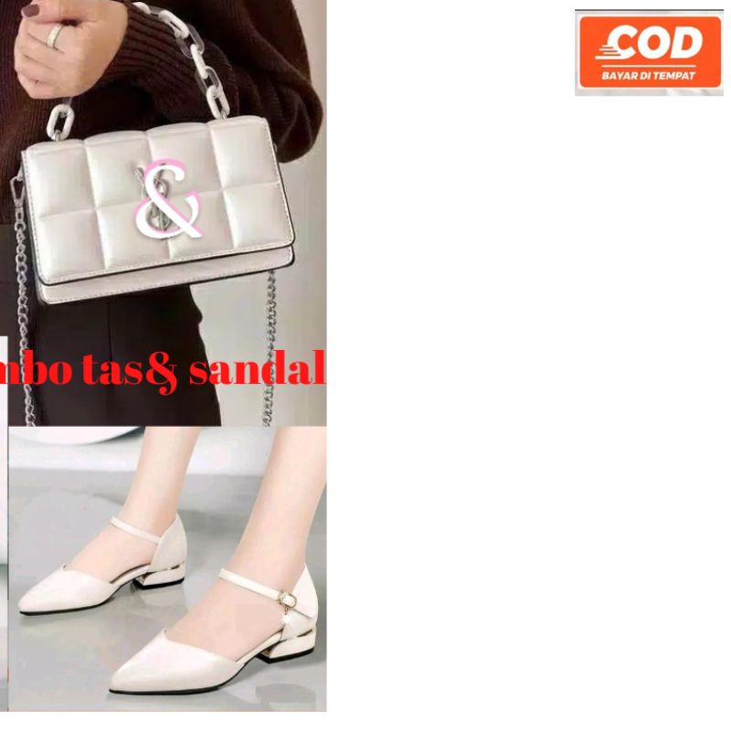 [[ free dus box]]] aket combo tas&amp;sandal model kekinian