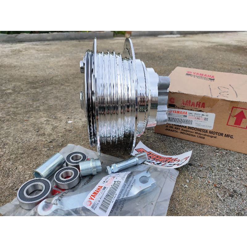 tromol rx king bubut cnc tromol belakang RX-King set bubut cnc pnp Honda cb Gl MP set tanpa kampas