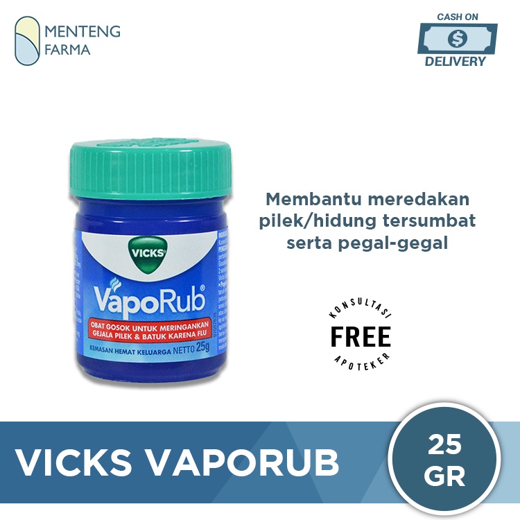 Vicks VapoRub 25 gr - Obat Oles Pereda Batuk dan Pilek