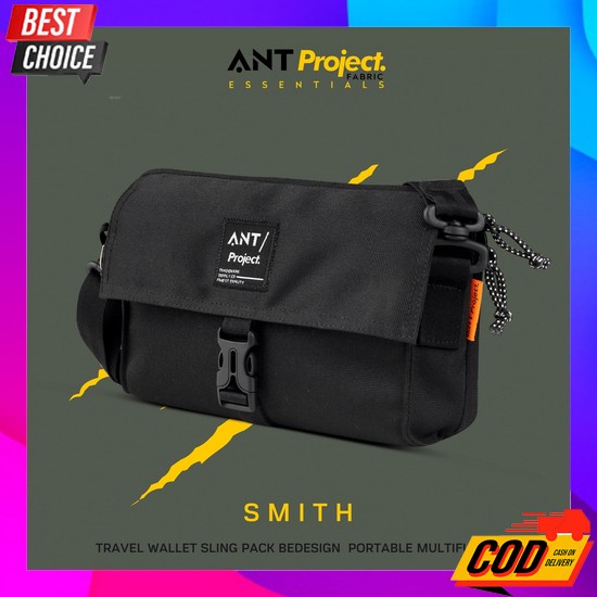 Tas Pria Anti Air Waistbag Tas Pinggang Tas Selempang Pria Terbaru Ori Ant Project - New Tas Sling
