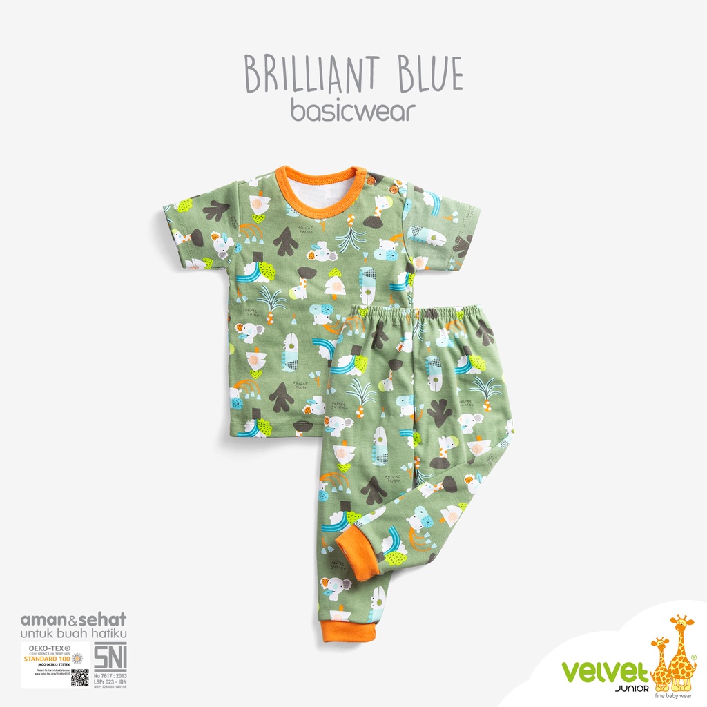 Pilih Motif | Velvet Junior CPR BRILLIANT BLUE Terbaru | Setelan Anak Kaos Celana Terbaru Open Basic Wear Piyama savanna soul northern light  RADIANT Magical Adventures