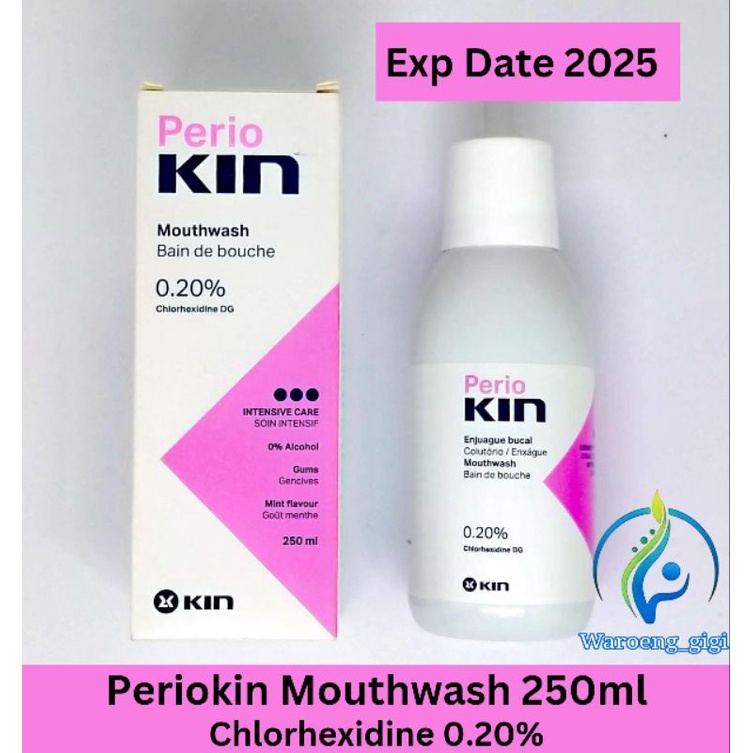 Perio Kin Periokin Mouthwash Mouth Wash Kumur Chlorhexidine 250ml