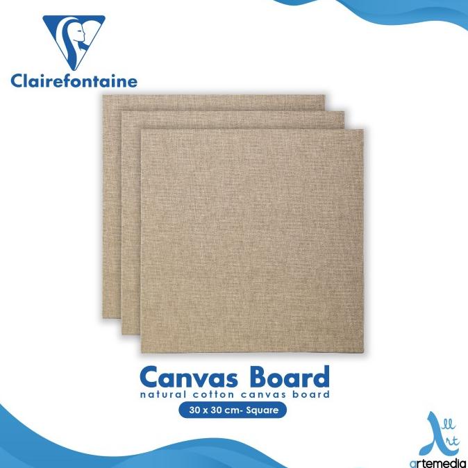 

Kanvas Lukis Clairefontaine Natural 30x30cm Canvas Board