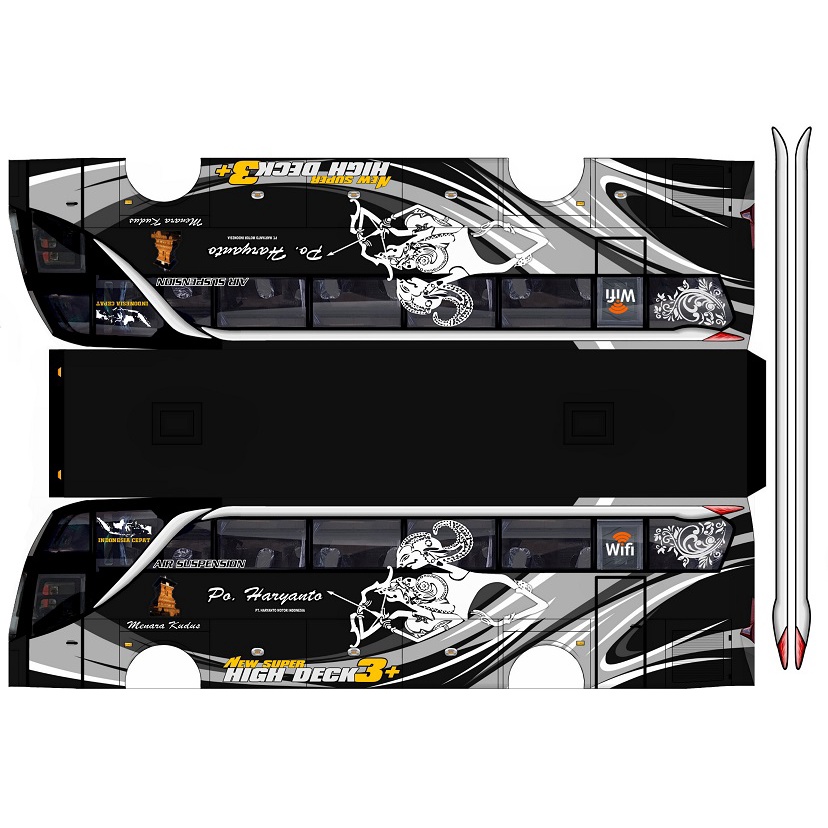 DIY Miniatur Bus Haryanto Hercules Skala 30 Papercraft