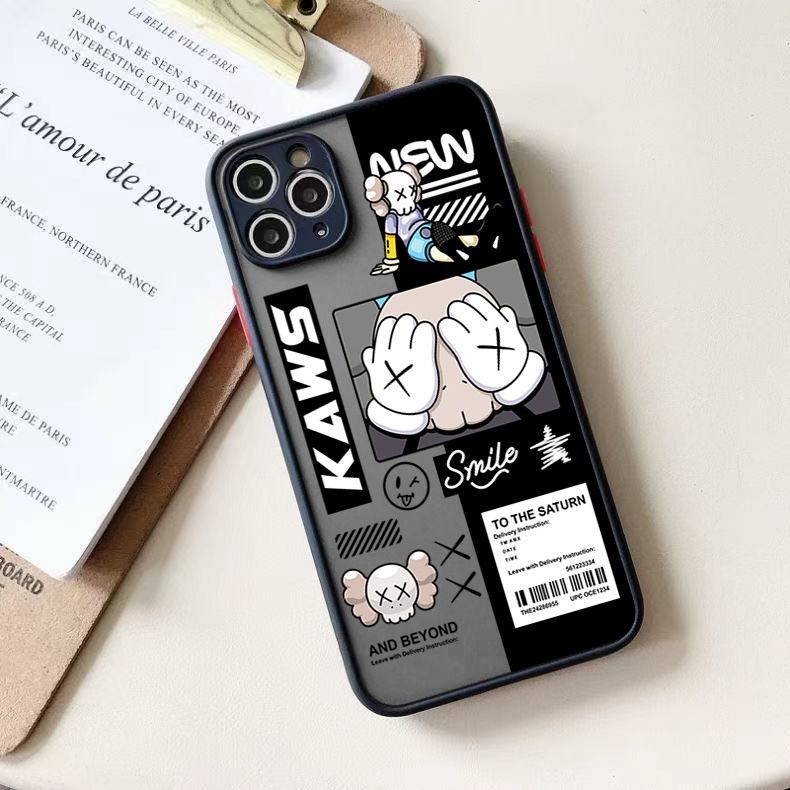 PRINTING HYBRID Kaws case iphone 6 6s 7 8 plus x xr xs max 11 SE 2020 2022