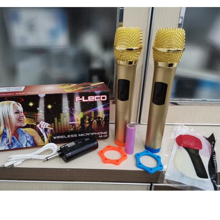 Booming Cod mic double wireless fleco m13 paket 2 microphone wireless 100℅ original mic wireless 2 m