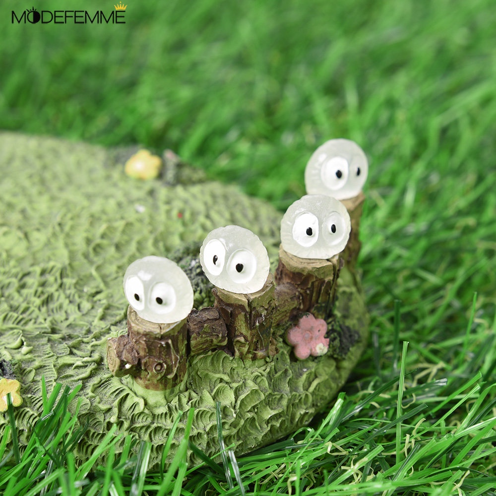Mini Briquette Decorative Ornament DIY Desktop Craft Ornaments Garden Landscape Accessories Luminous Elf Decoration 5Pcs Luminous Potted Plant Decoration