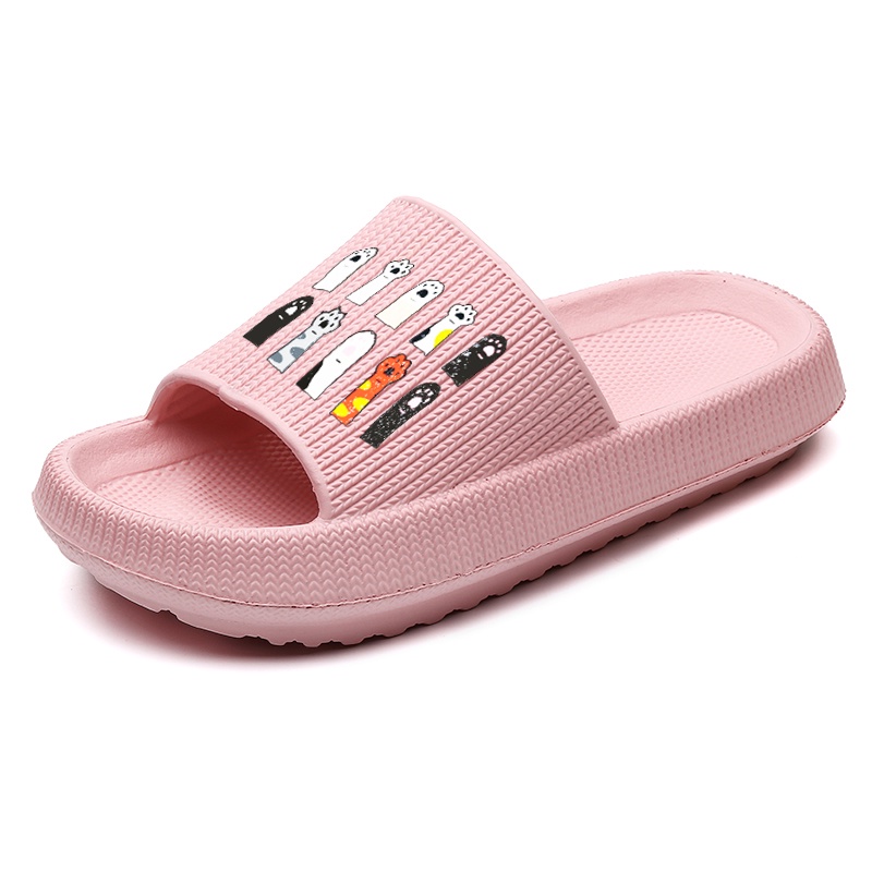 Sanlie Sandal Slop Anti Selip Anti Air / Sandal Wanita Slip On dengan Karakter Lucu V08 (J)