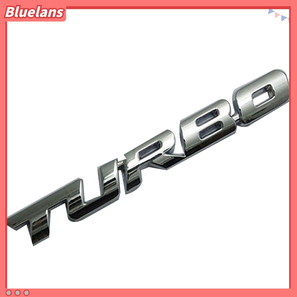 Stiker Lencana Emblem Turbo 3D Bahan Logam Alloy Untuk Dekorasi Mobil Motor