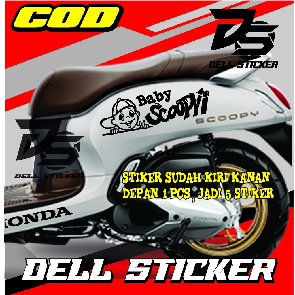 STICKER SCOOPY STRIPING BABYSCOOPY CUTTING STICKER SCOOPY SIMPLE PRESTIGE ALL SCOOPY