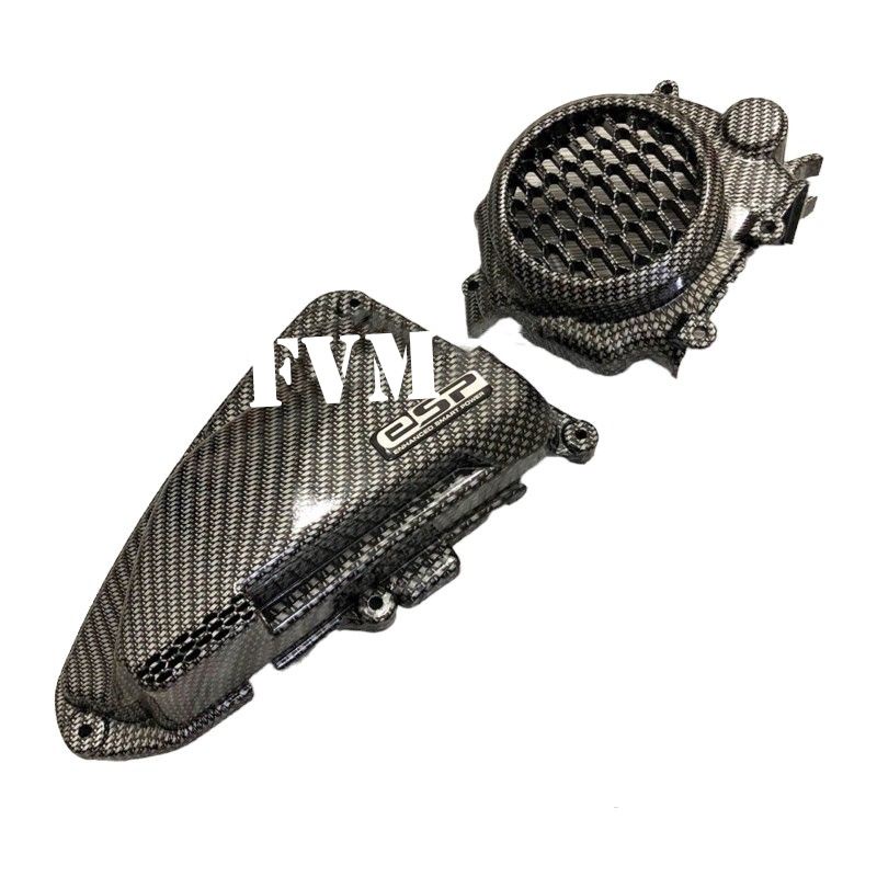 cover kipas+cover filter/tutup hawa honda genio, beat new, scoopy new-2020-2021-2022 carbon/karbon