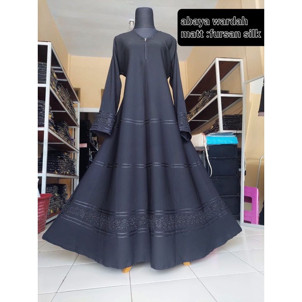 abaya wardah matt fursan silk