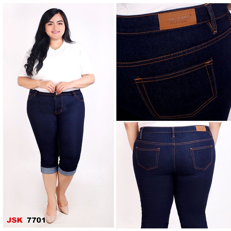 Celana Denim Jeans 7/8 Pendek Wanita Skirt Skinny Jeans Cewek