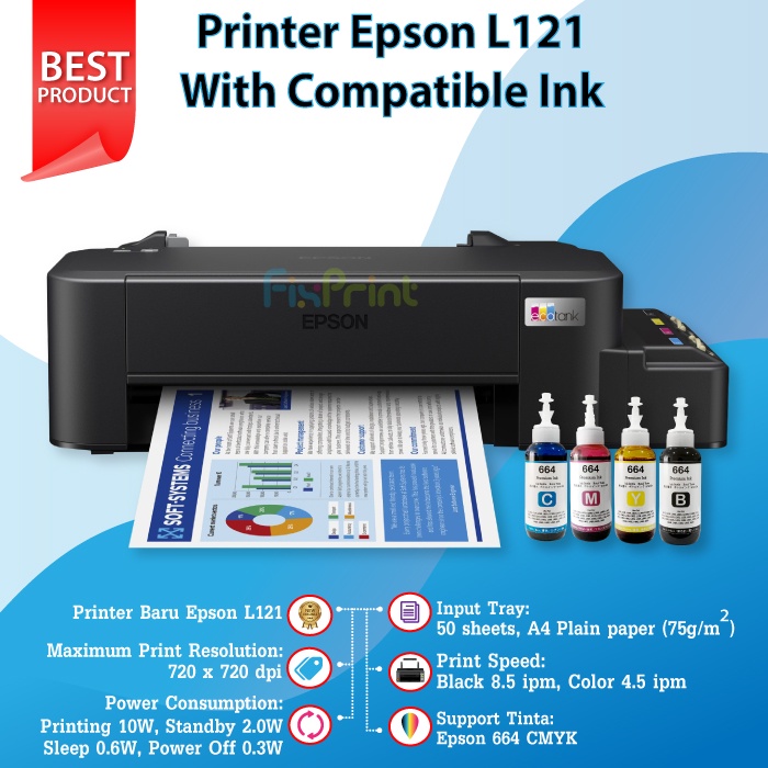 Printer Epson L120 L 120 L121 L 121 New Original Printer Infus Epson Ink Tank