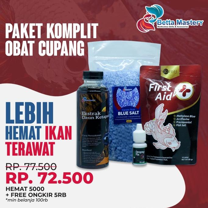 Paket Obat Anti Sakit Pengobatan Dan Pencegahan Penyakit Ikan Cupang