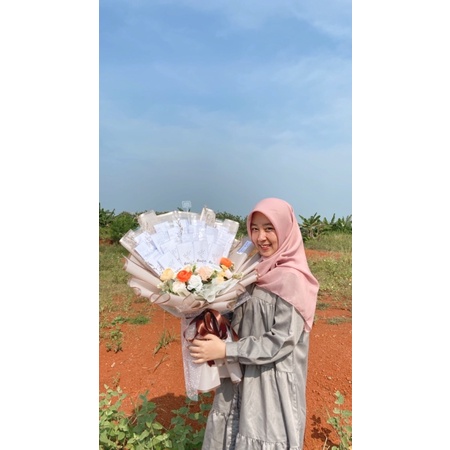 Buket Uang Kosongan Kerangka Uang/Slot Money Buket PREMIUM hadiah wisuda/Ulang tahun/Hari guru/Hari ibu murah premium