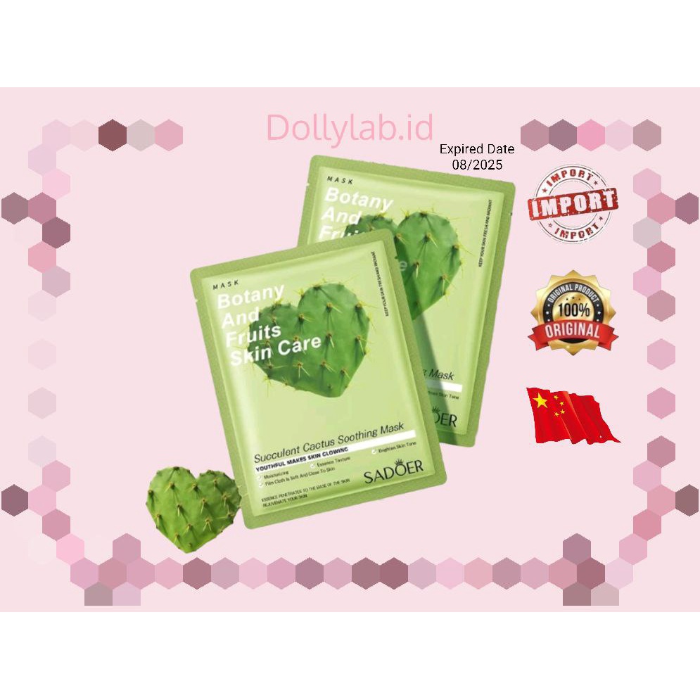 SADOER NEW Botany Fruits Facial Sheet Masker Wajah Natural Plant Mask EM027