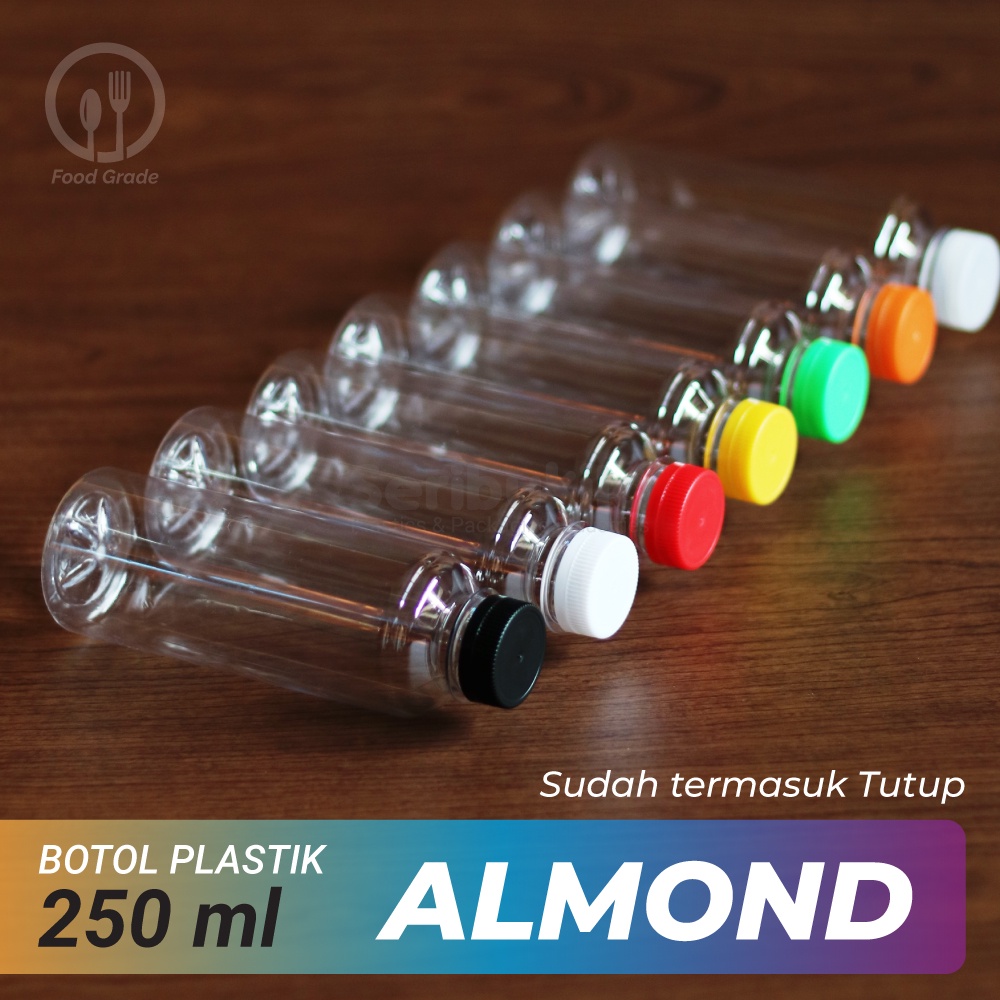 Botol Almond 250 ml / Botol Plastik Pet Almond