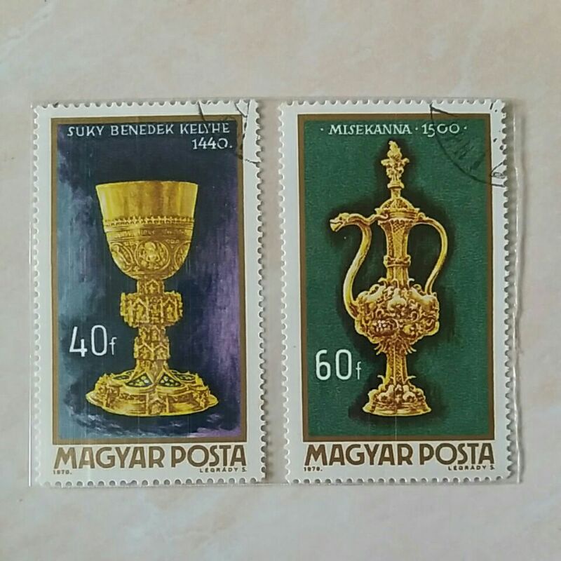 

(AB) Perangko Hongaria 1970 Hungarian Goldsmiths' Art Set 2pcs Used