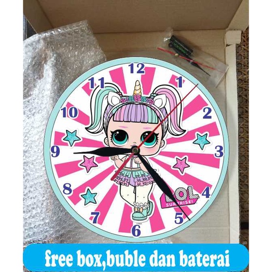 Jam Dinding Karakter Anak Lucu Lol Surprise