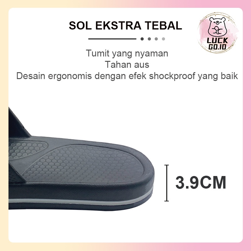 Sandal Pria Karet Anti Slip Sandal Kasual Rumah Yang Menebal 2022 Baru Sandal Murah Yitai Sandal