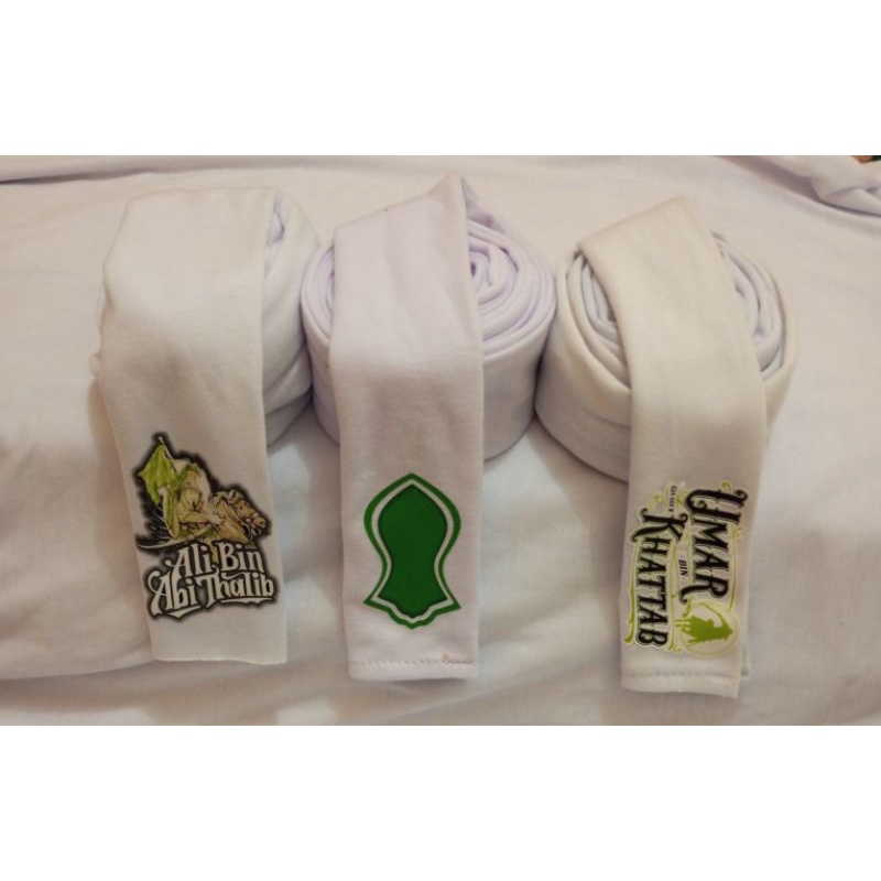 SERBAN IMAMAH PANJANG PUTIH MOTIF