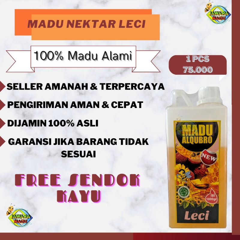 Madu Asli Murni 100% Nektar Leci 1Kg Obat Hipertensi Al Qubro AlQubro Al-Qubro