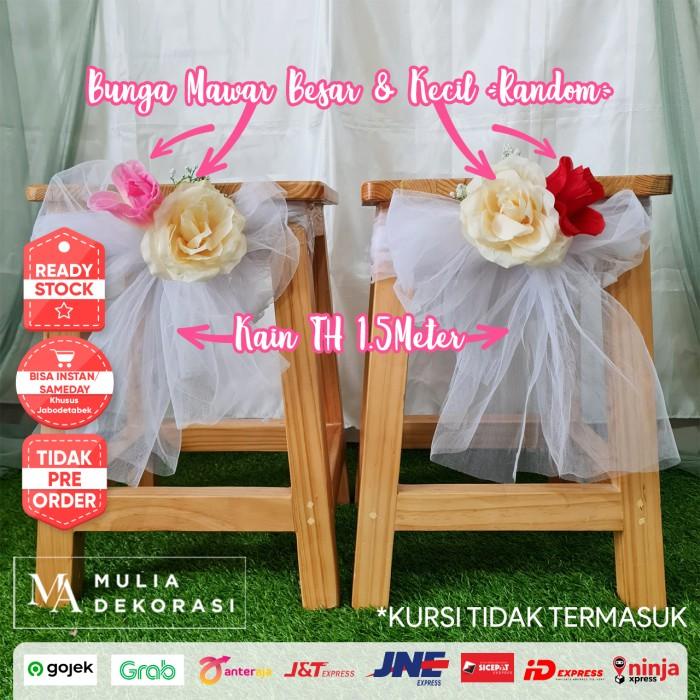 Backdrop Pita Kain Dekorasi Tile Tulle Aksesoris Dekorasi Bangku Kursi Lengkap
