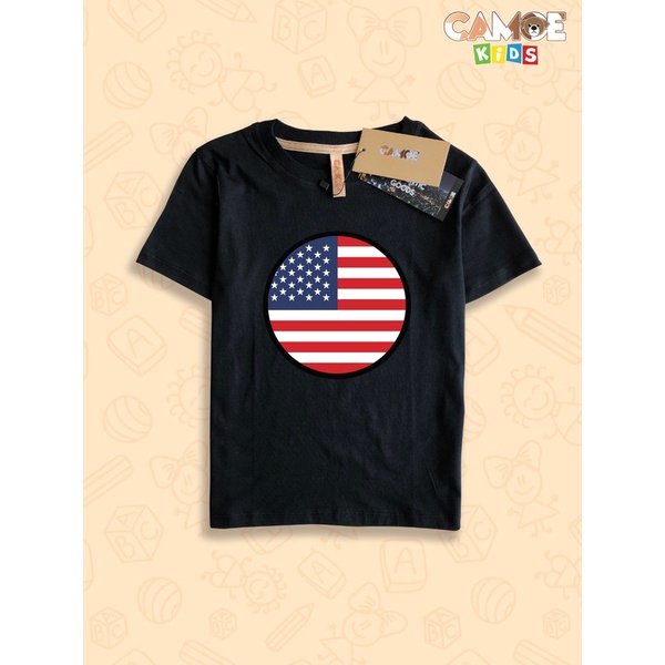 Baju Kaos Anak KIDS CAMOE United States Flag Bendera USA Amerika