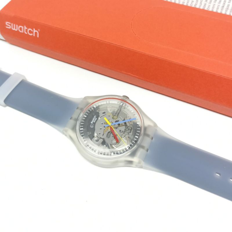 Jam Tangan Unisex Pria/ Wanita Swatch SUOK157 Tali Karet / Rubber