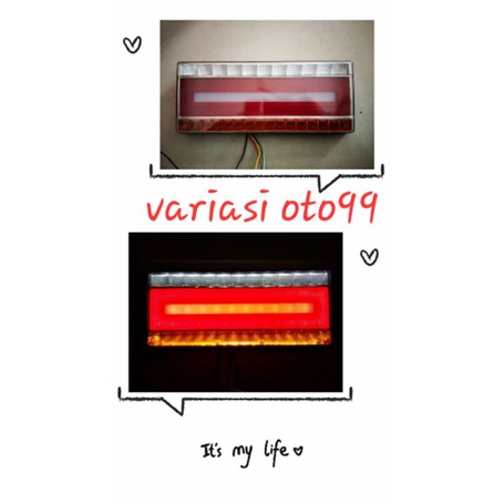 LAMPU STOP LAMP MOBIL TRUCK TRUK UNIVESAL LAMPU REM MOBIL BELAKANG  DC 24 VOLT 3 WARNA