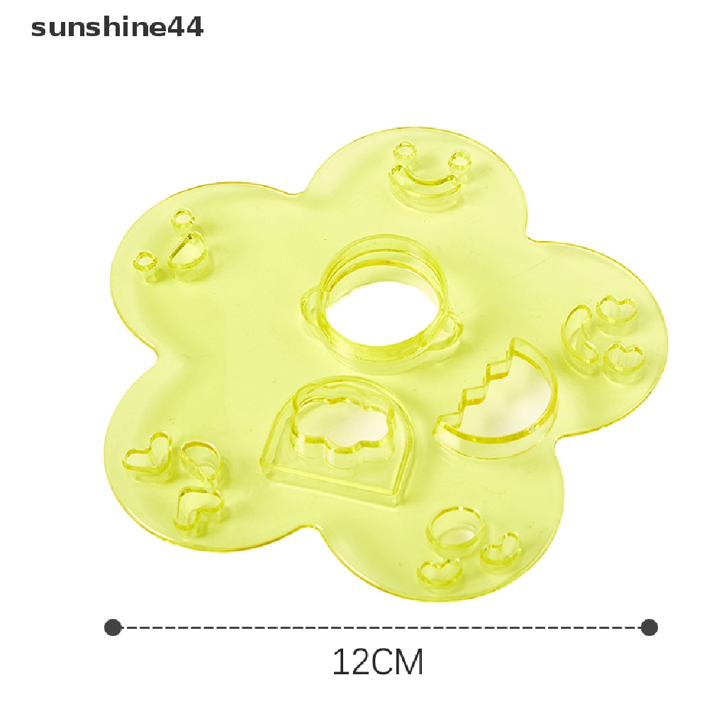 Sunshine 3Pcs Cetakan Nasi Bentuk Ekspresi Wajah Kartun DIY