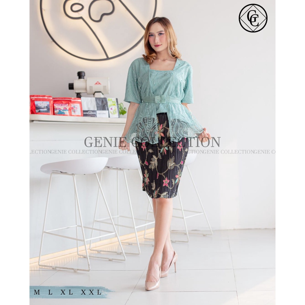  SETELAN - BARU  SETELAN KEBAYA KUTUBARU TILE & ROK PLISKET