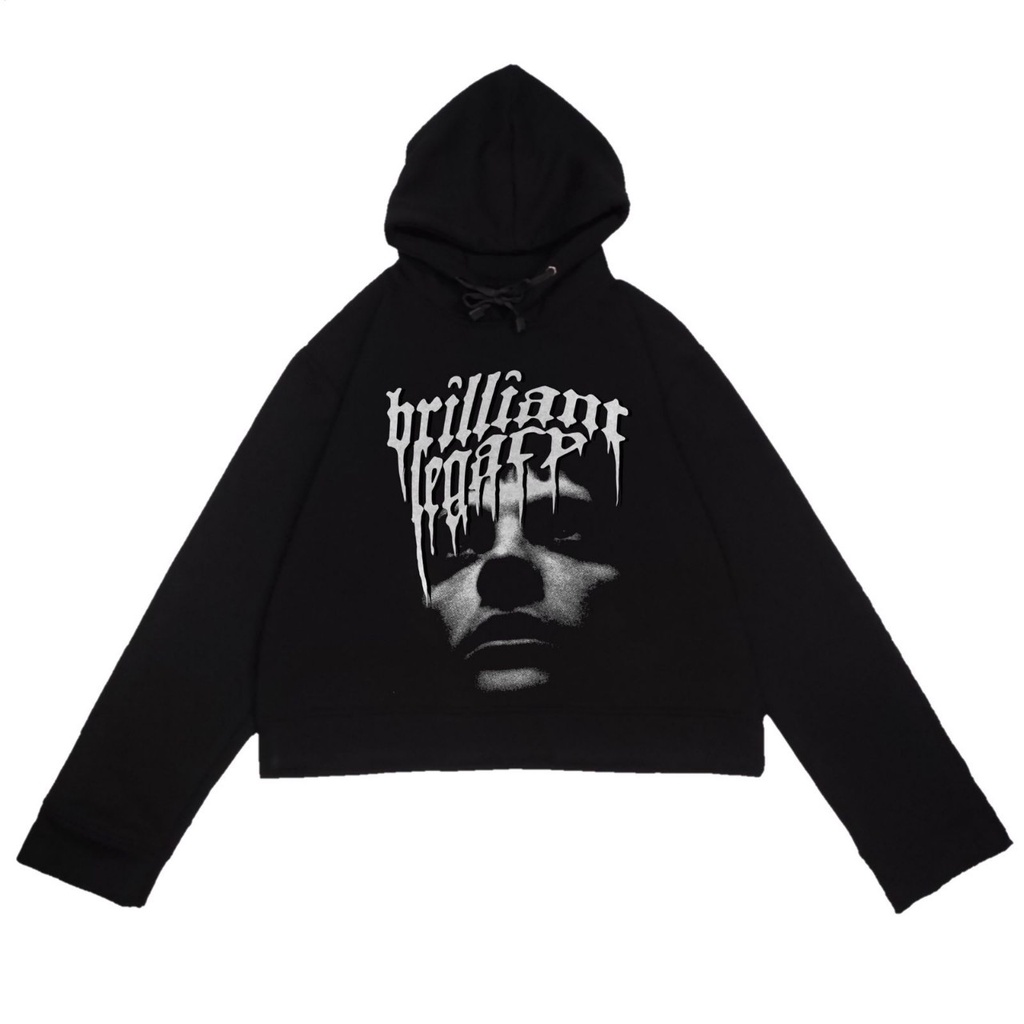 HOODIE CROP BRYLIANT LEGACY HOODIE CROP OVERSIZE SWEATER OVERSIZE JAKET OVERSIZE CROP PRIA WANITA - 