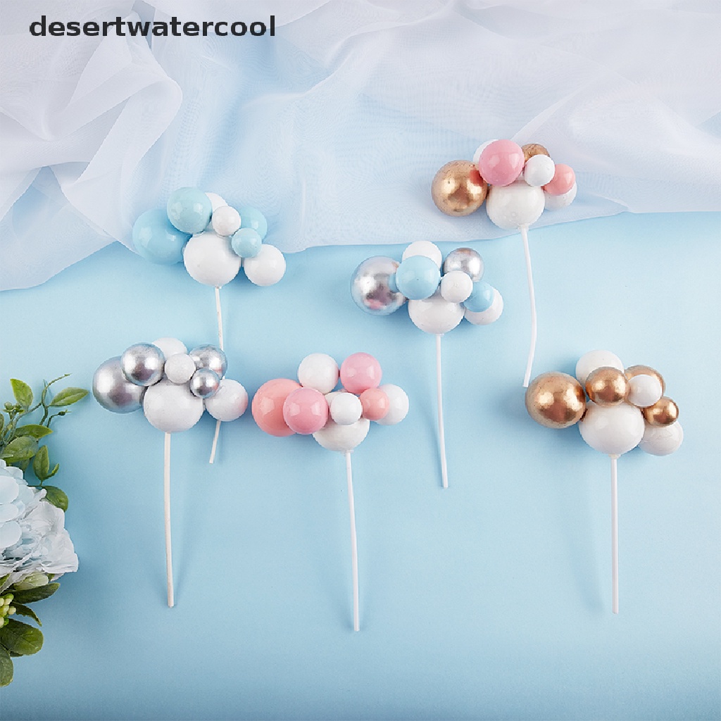 Deid Dekorasi Kue Ulang Tahun Bentuk Awan Warna-Warni