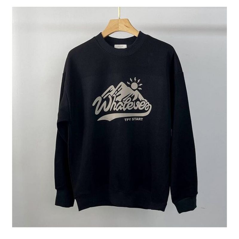 MOUNTAIN basic sweater pria wanita terbaru/crewneck pria wanita Korean style kekinian