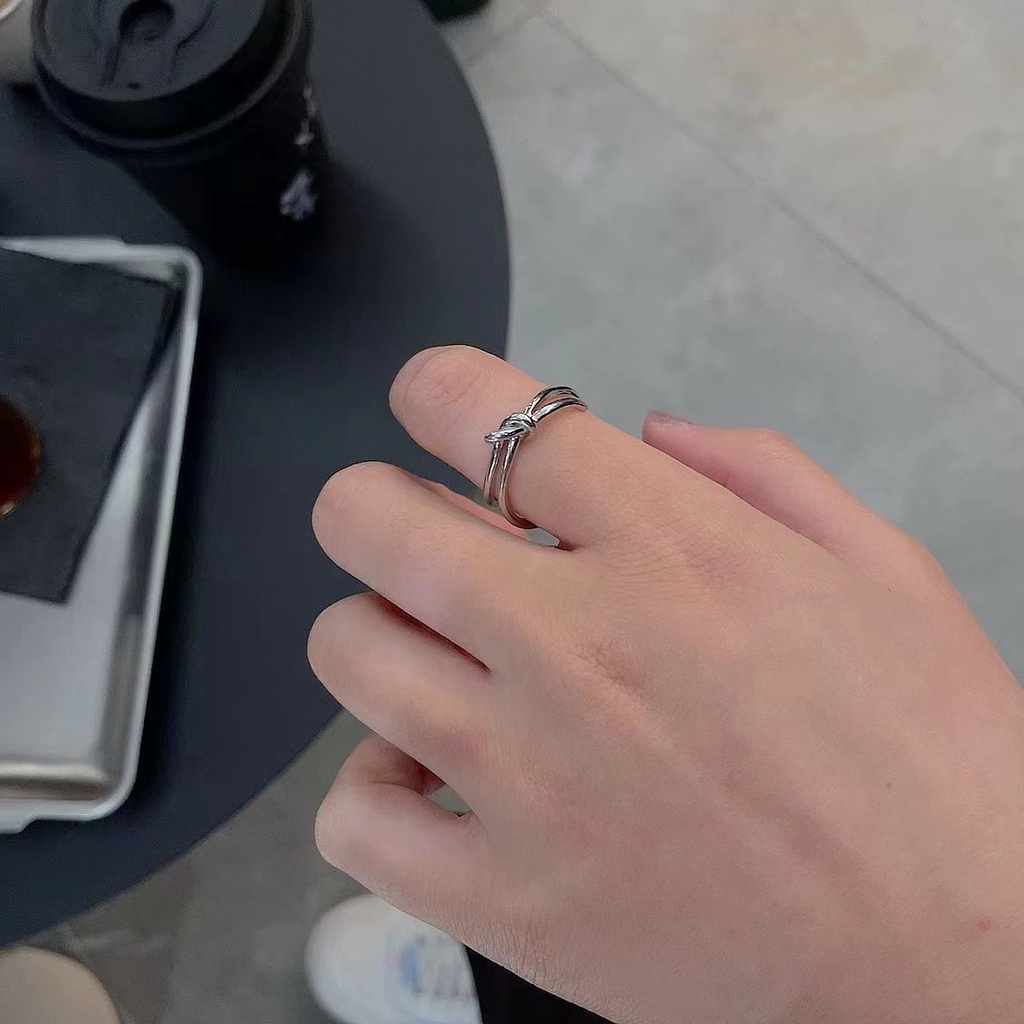 Cincin Model Simpul Bahan alloy Gaya Jepang Dan Korea Untuk Pria