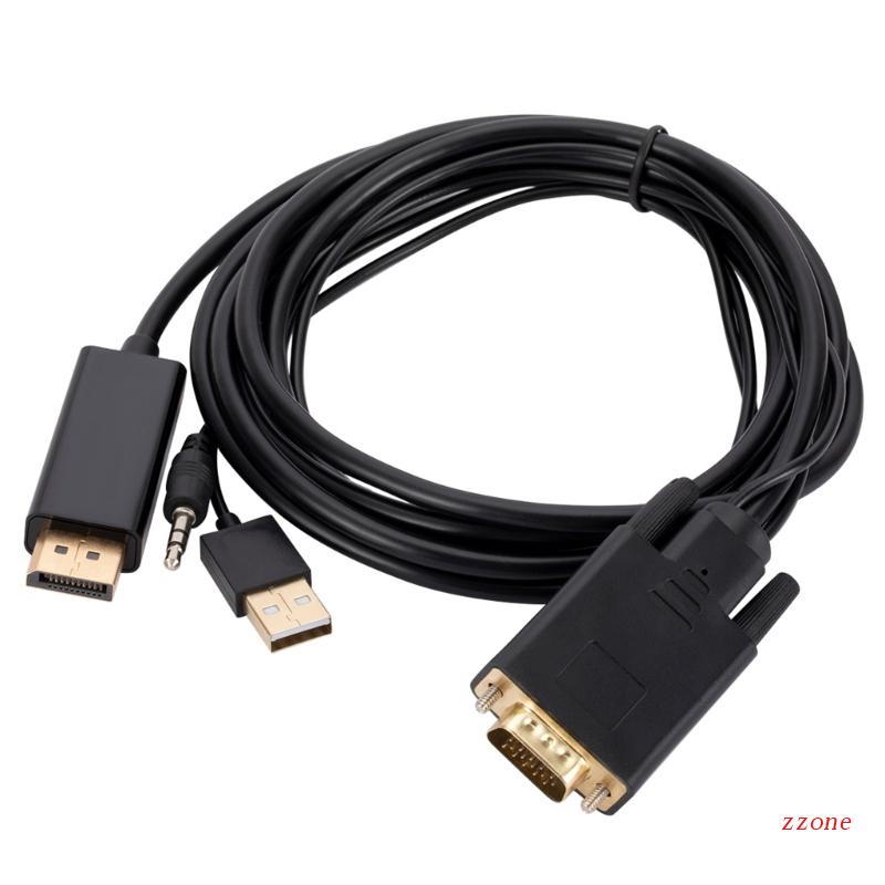 Zzz Kabel Transmisi DisplayPort VGA Ke DP Panjang 6ft / 1.8m