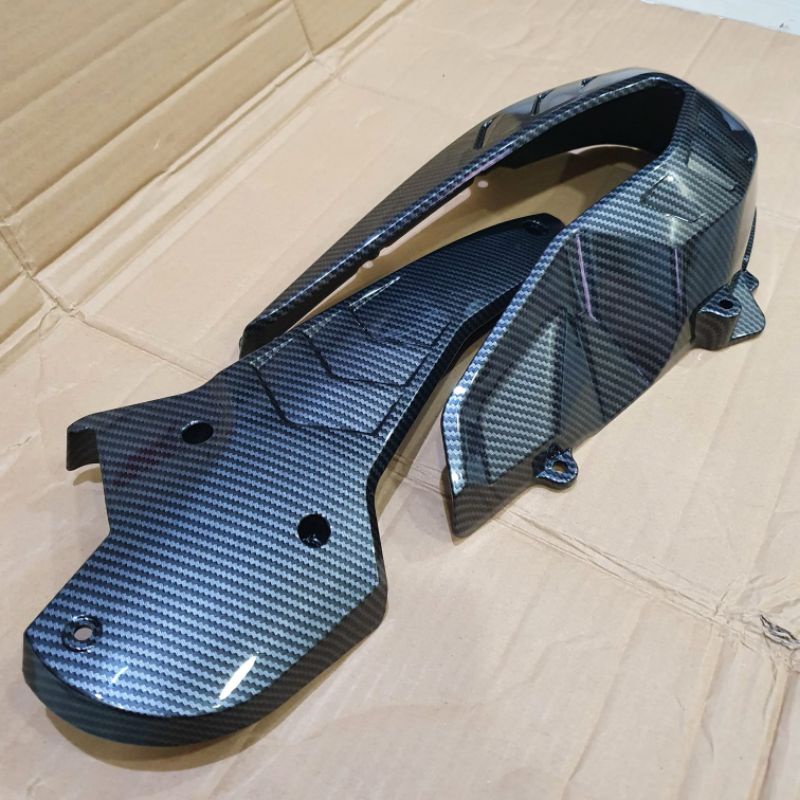 PAKETAN COVER TUTUP CVT PCX 160 CARBON NEMO ORIGINAL