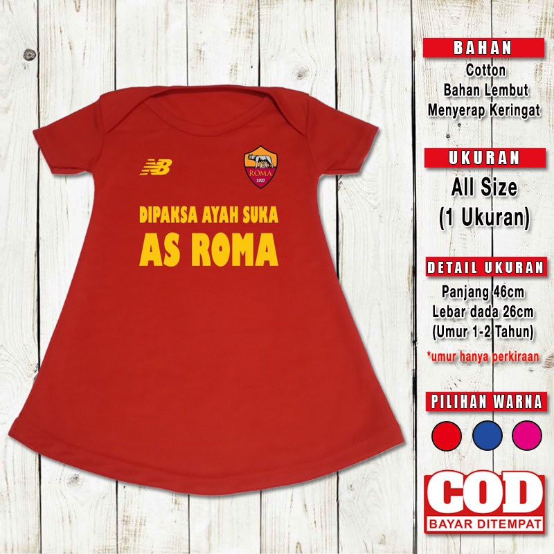Dress Anak Perempuan Bola Dipaksa Ayah Suka A--S-- R--O--M--A Dres Cantik Custom Tulisan Hampers Kad