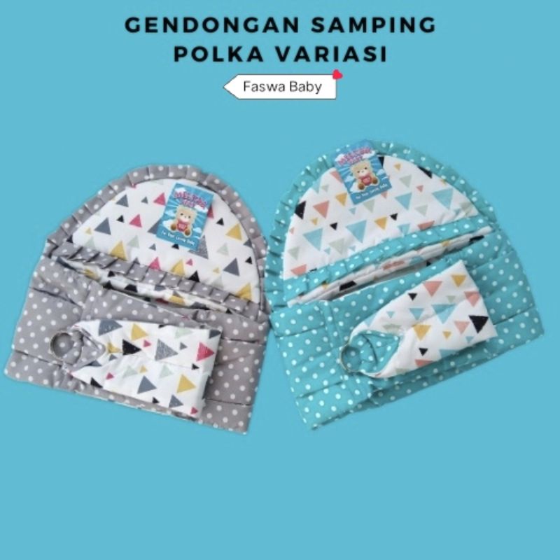 Gendongan Bayi Samping Ring Sling Motif / Gendongan Bayi Topi Tutup Kepala