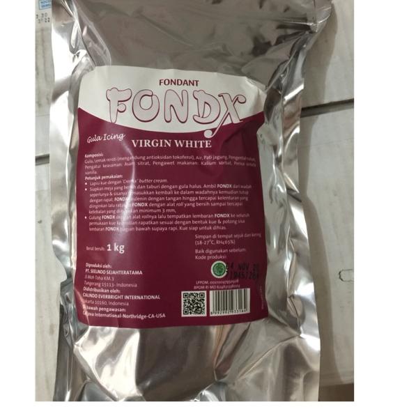 

Sale Sekarang--Fondx Fondant Virgin White Gula Hias Dekor 1 kg kemasan asli