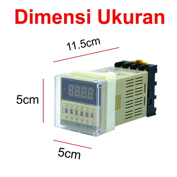 [HAEBOT] Digital Timer DH48S-S Relay Twin Counter PLC 220VAC Penetas Telur Mesin Tetas Penghitung Waktu