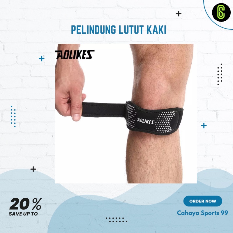 AOLIKES Pelindung Lutut Olahraga Knee Pad Support Brace Wrap - A-7921