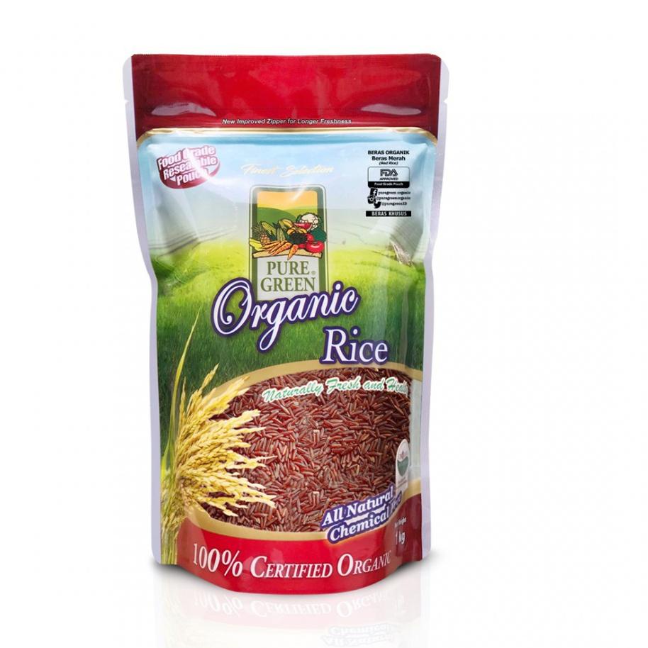 

Keren abis--Pure Green Beras Organik 1kg - Merah