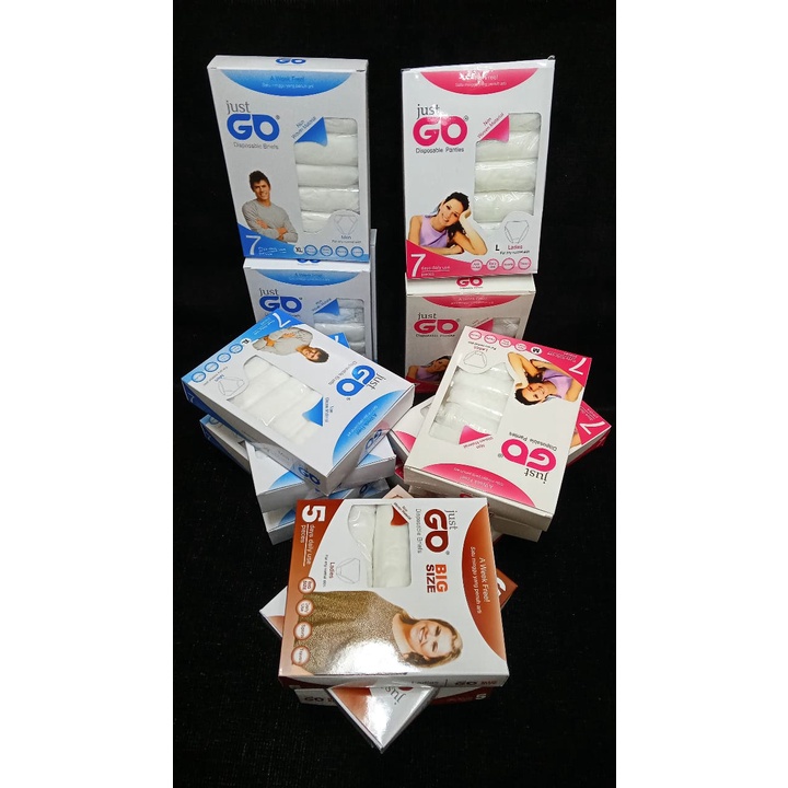 Celana dalam kertas JUST GO S/M/L/XL/XXL/XXXL best Go disposable travel