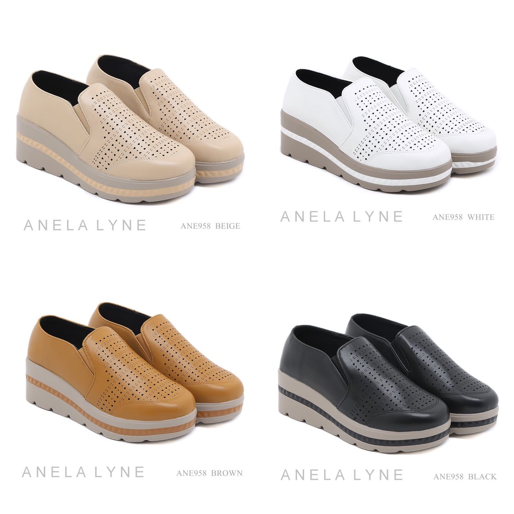 ANELA LYNE SAMARA Sepatu Loafers Wedges Shoes ANE958 ORIGINAL