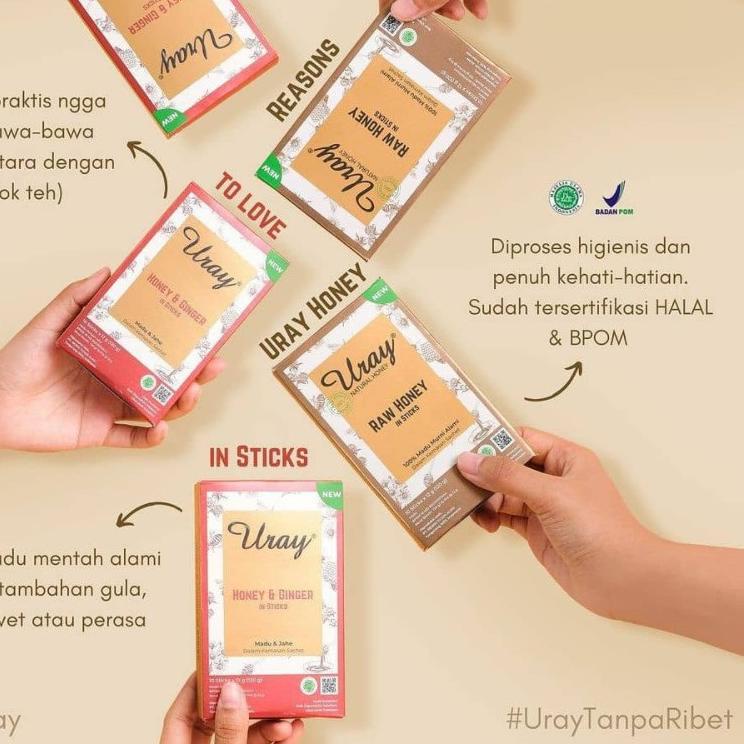 

limited STOCK!Madu Uray Raw Honey Stick Sachet - Raw Honey 10 Sticks (120 Gr)|SQ3