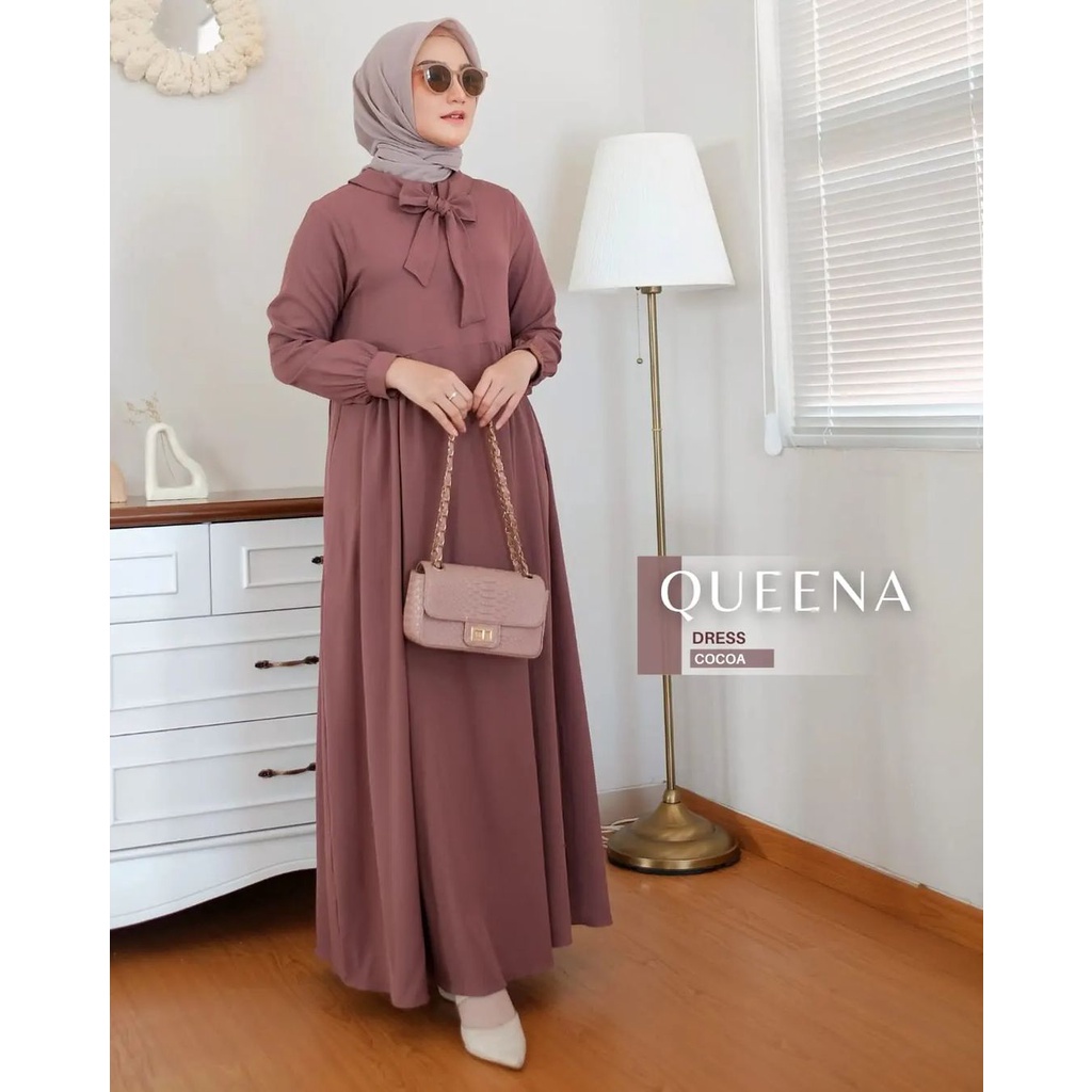 Murah Gamis Susun Rayon Premium Elegan