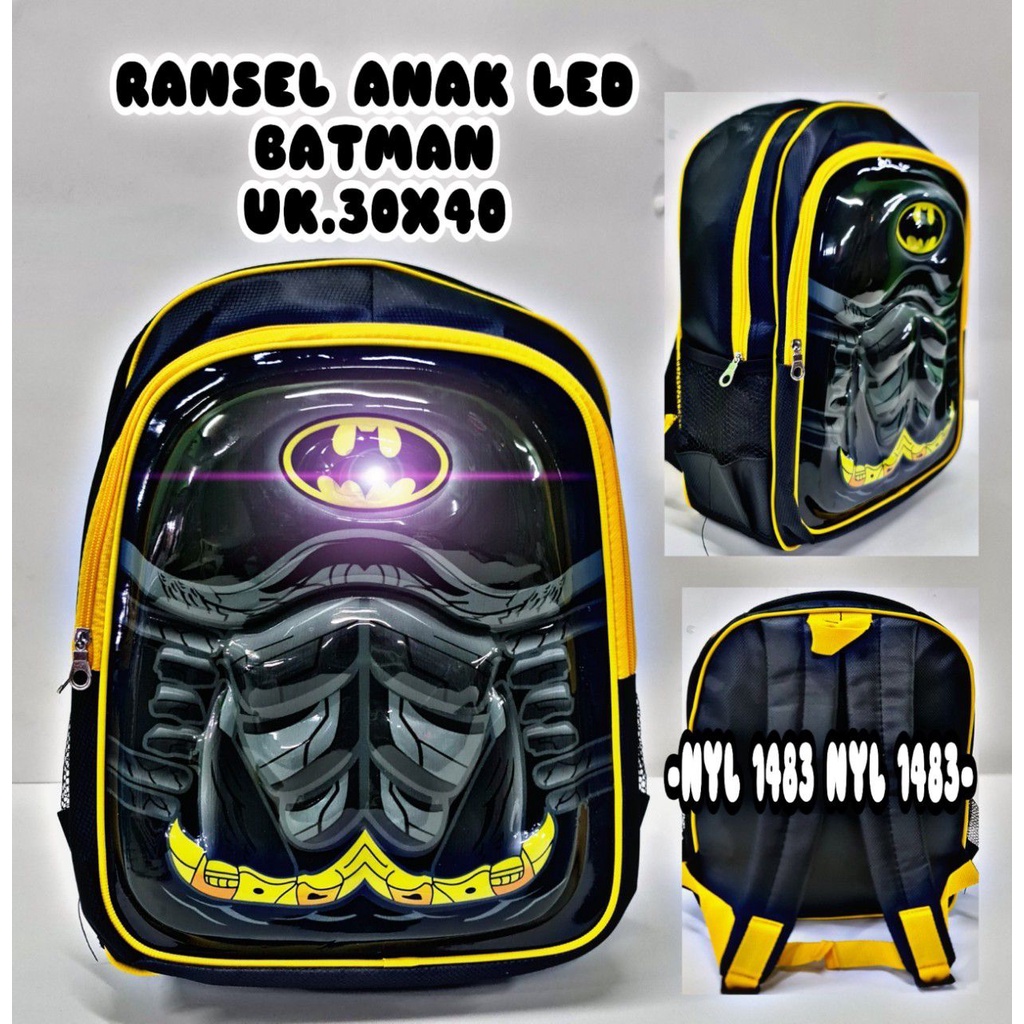 TS - RANSEL LED SD 4D - IMPORT BEST QUALITY RANSEL SHIELD BOBOIBOY / SUPERHERO / SQ GAME TAS RANSEL FF NYALA - RANSEL